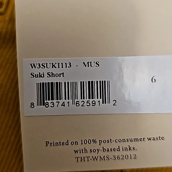 prAna Suki Corduroy Mustard Gold Shorts Low Rise Bottoms Fall Women's Sz 6 NWT - Picture 13 of 13